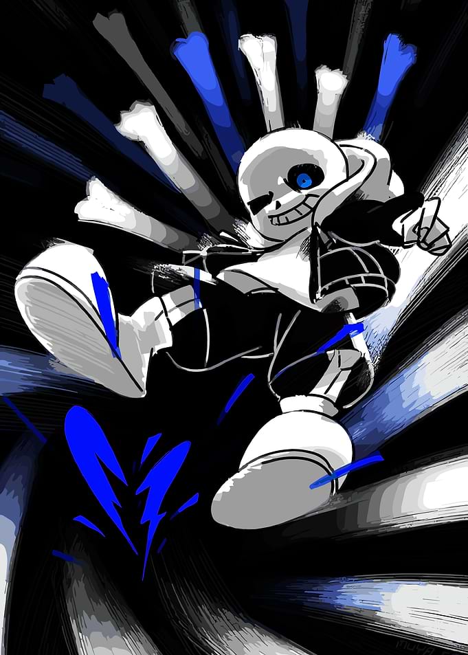 Sans Undertale Action Pose