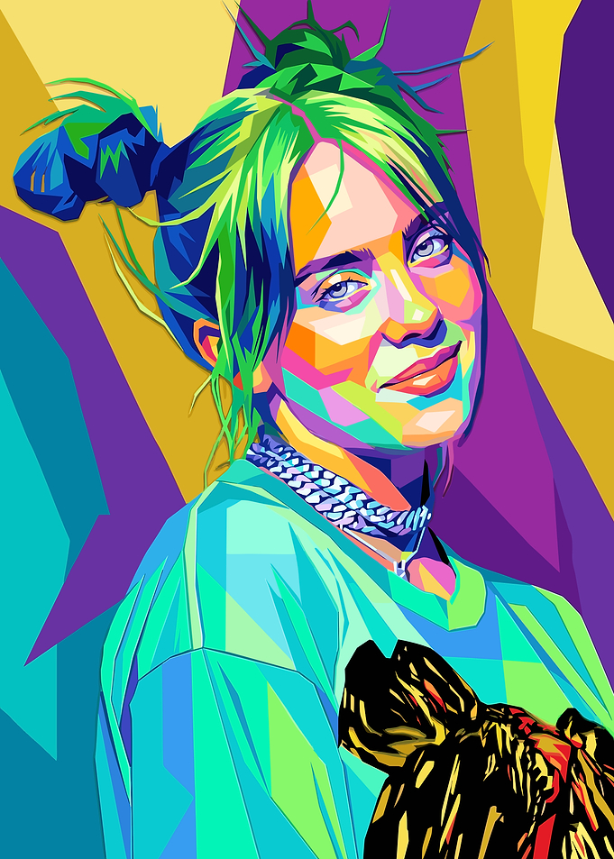 Billie Eilish Pop Art Portrait