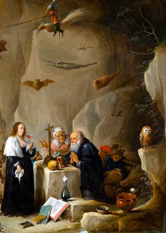 The Temptation of St Antony by David Teniers the Younger Christian Saint Painting