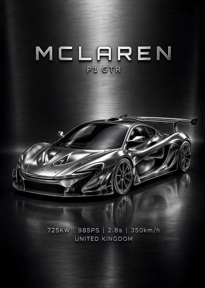 McLaren P1 GTR Silver Chrome
