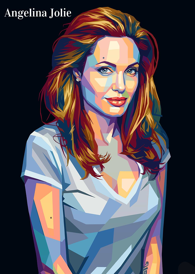 Angelina Jolie Pop Art Portrait