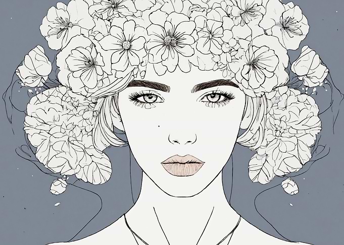 Woman with Flower Crown