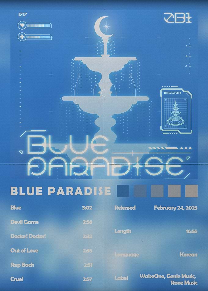 ZB1 Blue Paradise Album Art