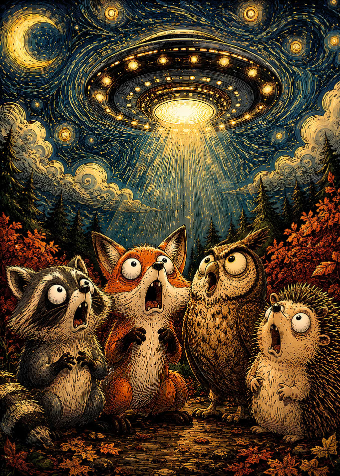 Animals React to UFO Abduction