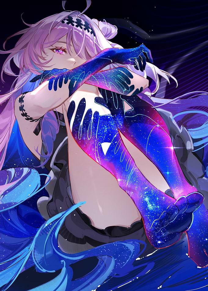 Girl with Galaxy Skin