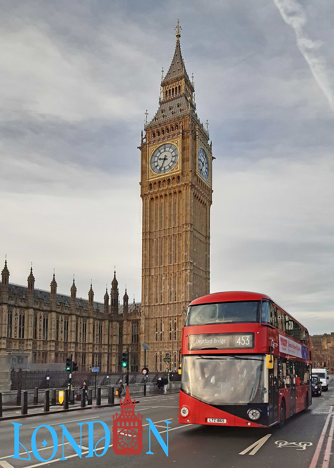 Big Ben and London Bus