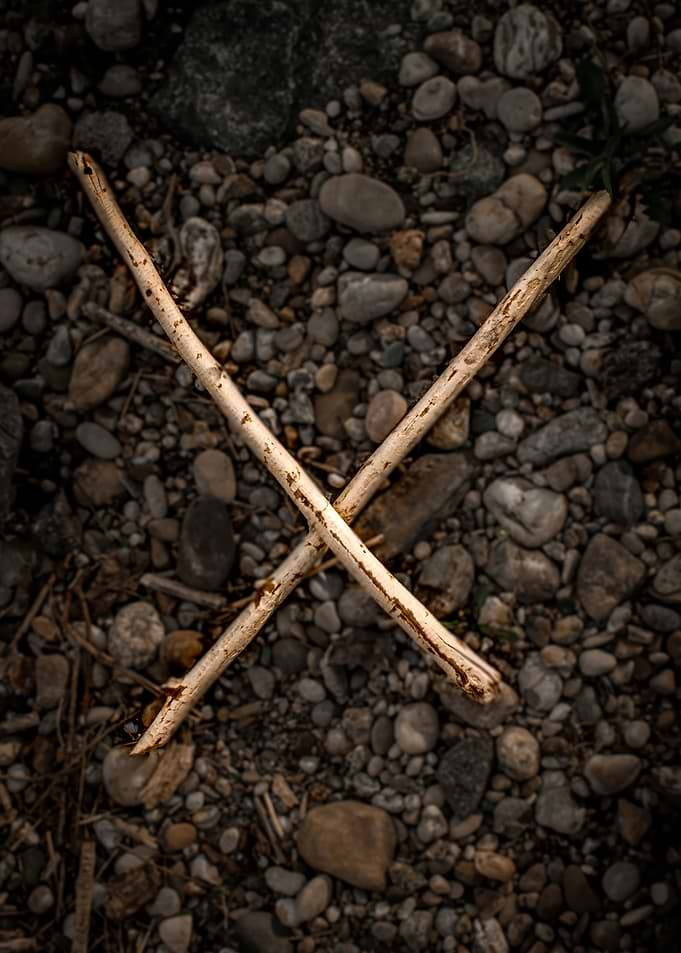 Crossed Sticks Forming an X