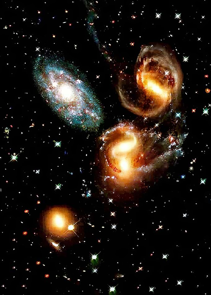 Interacting Galaxies in Deep Space