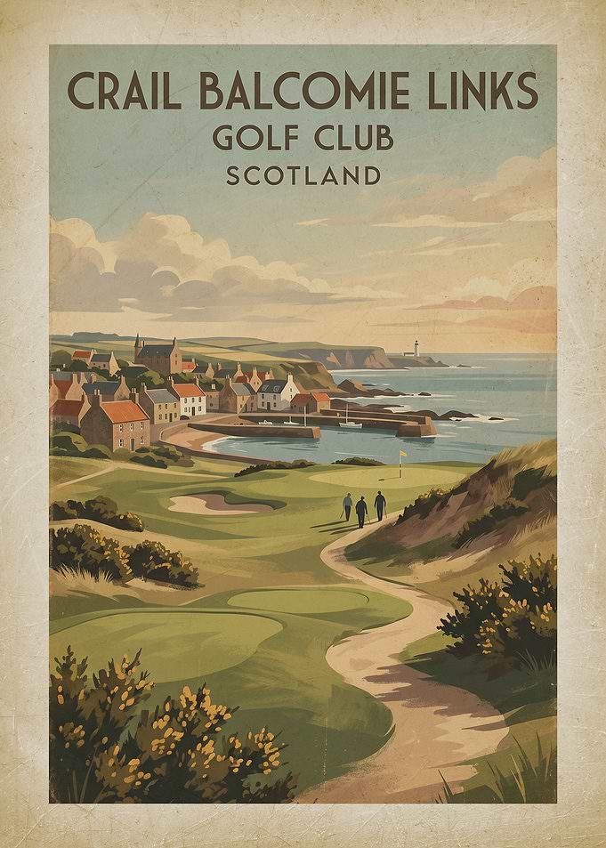 Crail Balcomie Golf Club Scotland Poster