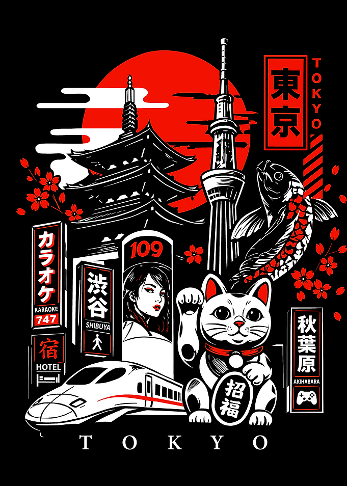 Tokyo Cityscapese Icons
