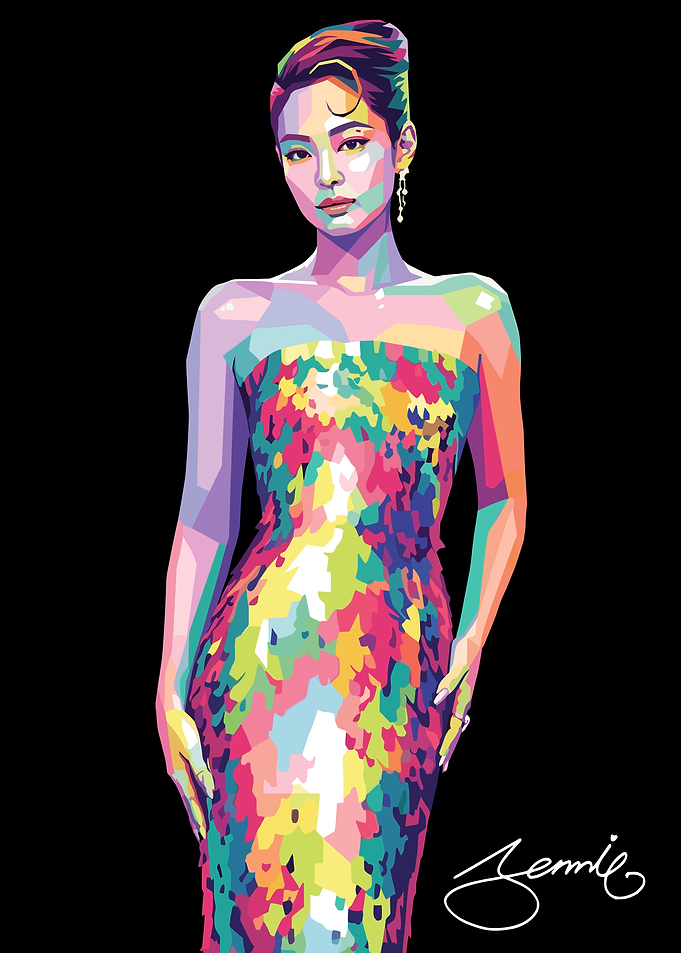 Jennie Pop Art Portrait