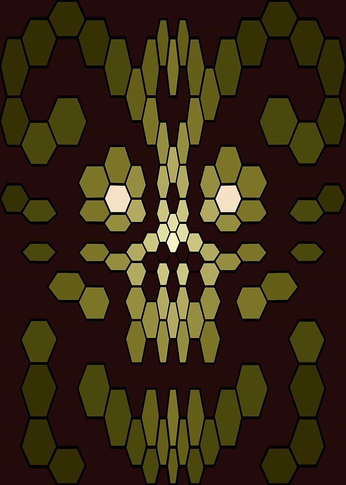 Hexagonal Skull Pattern