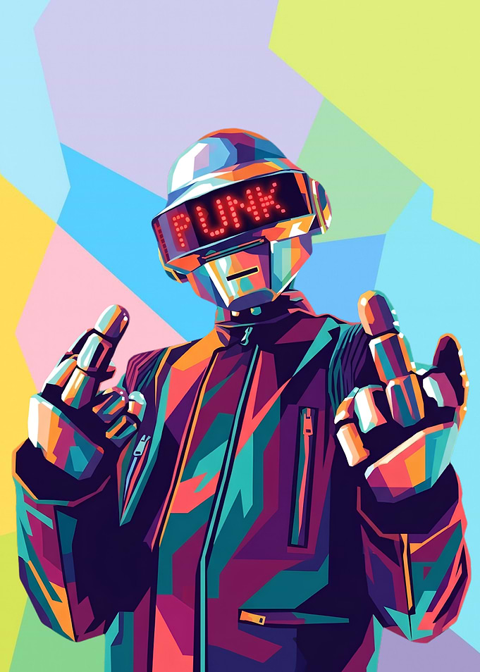 Daft Punk Robot with PUNK visor