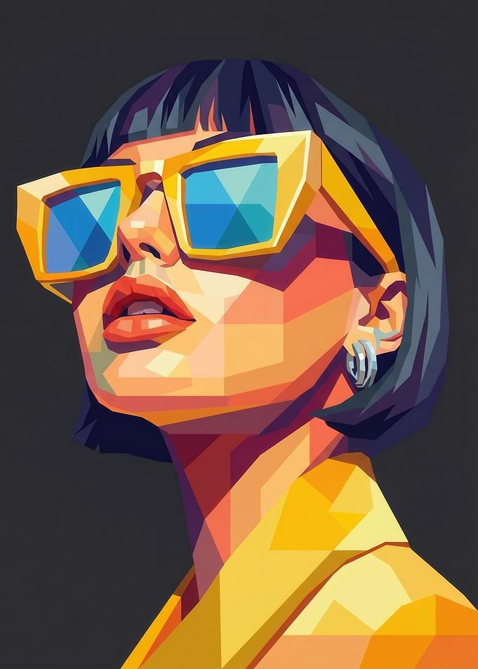 Woman with Yellow Sunglasses