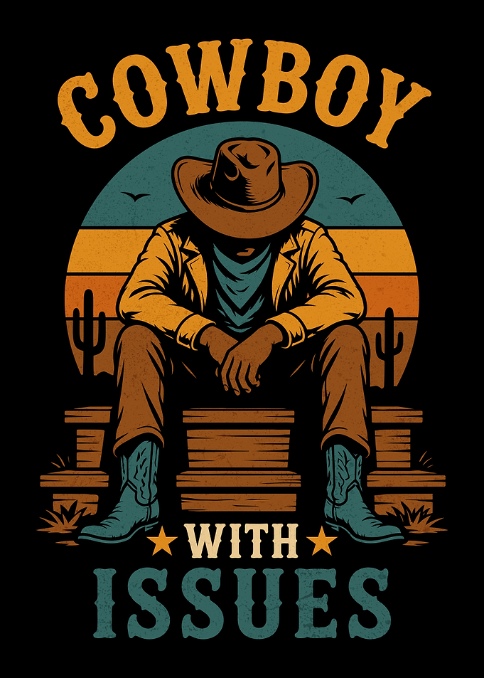 Cowboy With Issues Vintage Western Design
