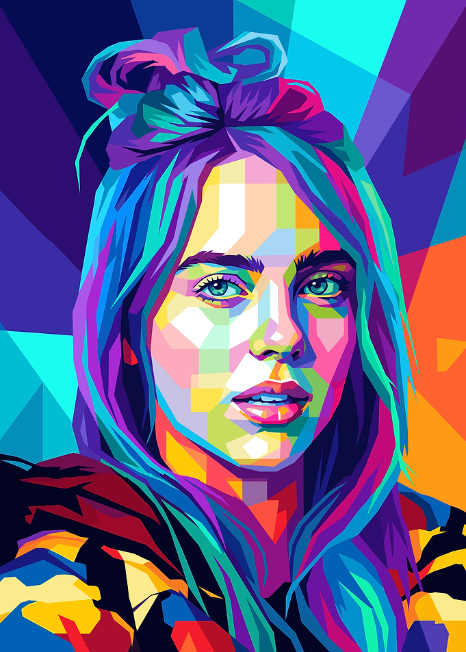 Billie Eilish Pop Art Portrait