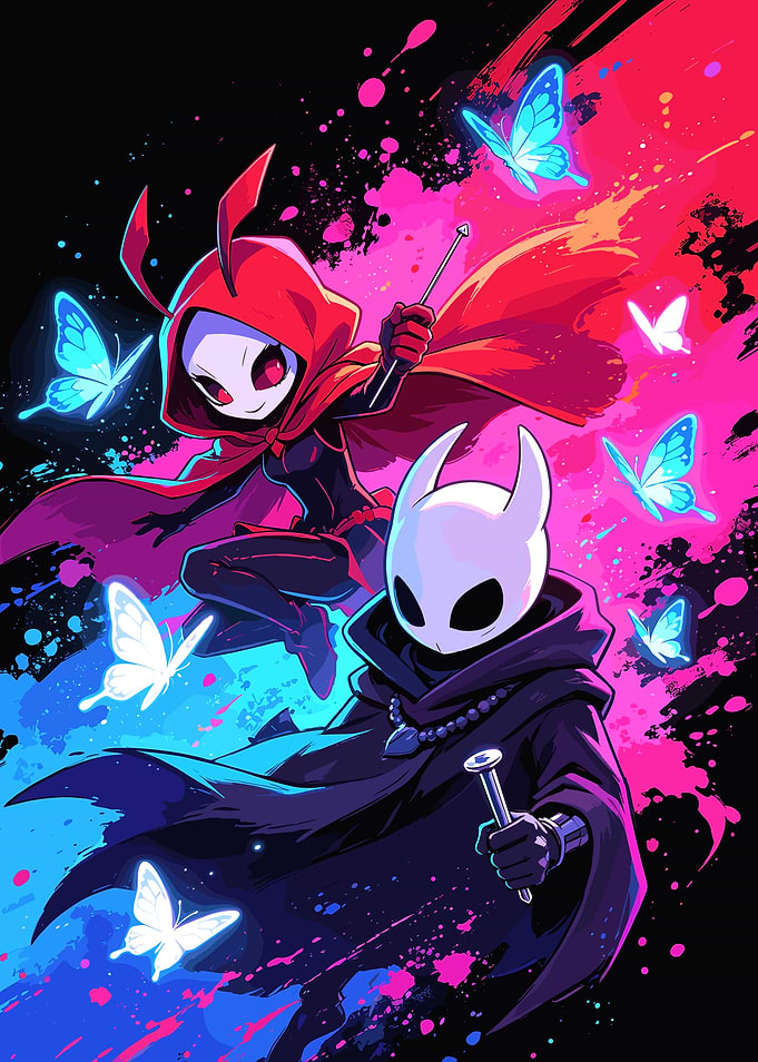 Hollow Knight Characters with Butterflies