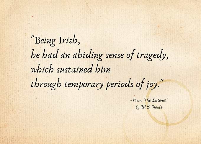 W.B. Yeats Quote on Aged Paper