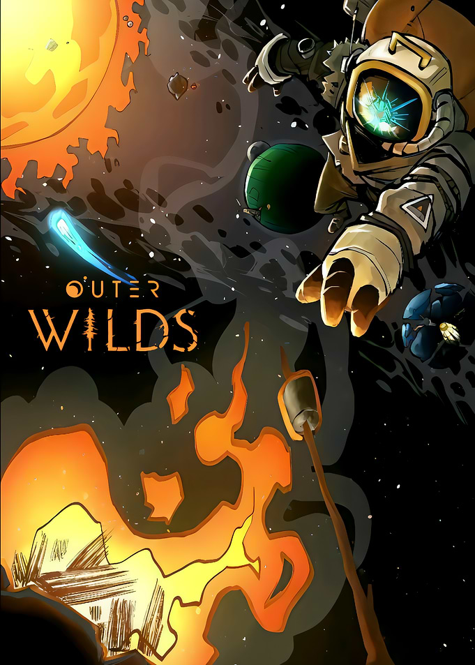 Outer Wilds Astronaut Roasting Marshmallows