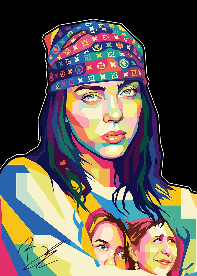Billie Eilish Pop Art Portrait