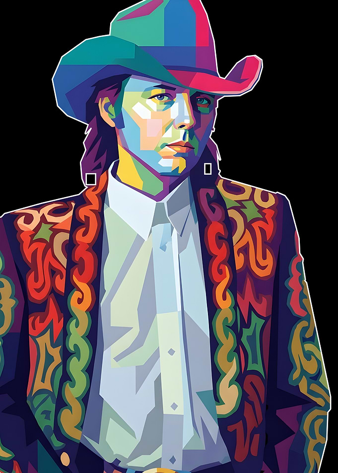 Dwight Yoakam Pop Art Cowboy Portrait