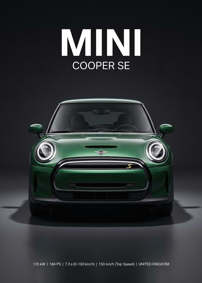Green MINI Cooper SE