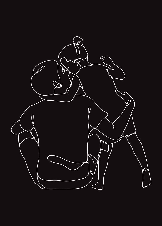 Father and Child Hug