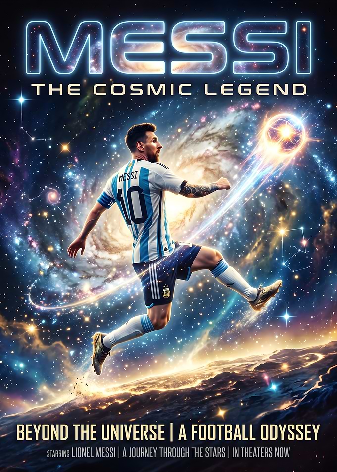 Messi The Cosmic Legend Poster