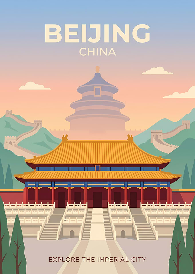Beijing Travel Poster