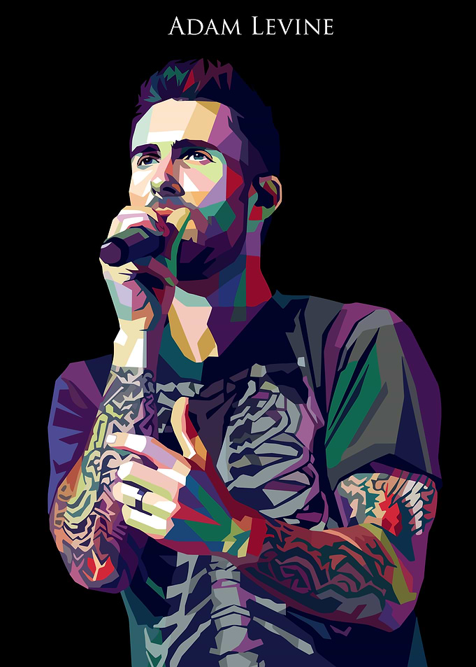 Adam Levine Pop Art Portrait