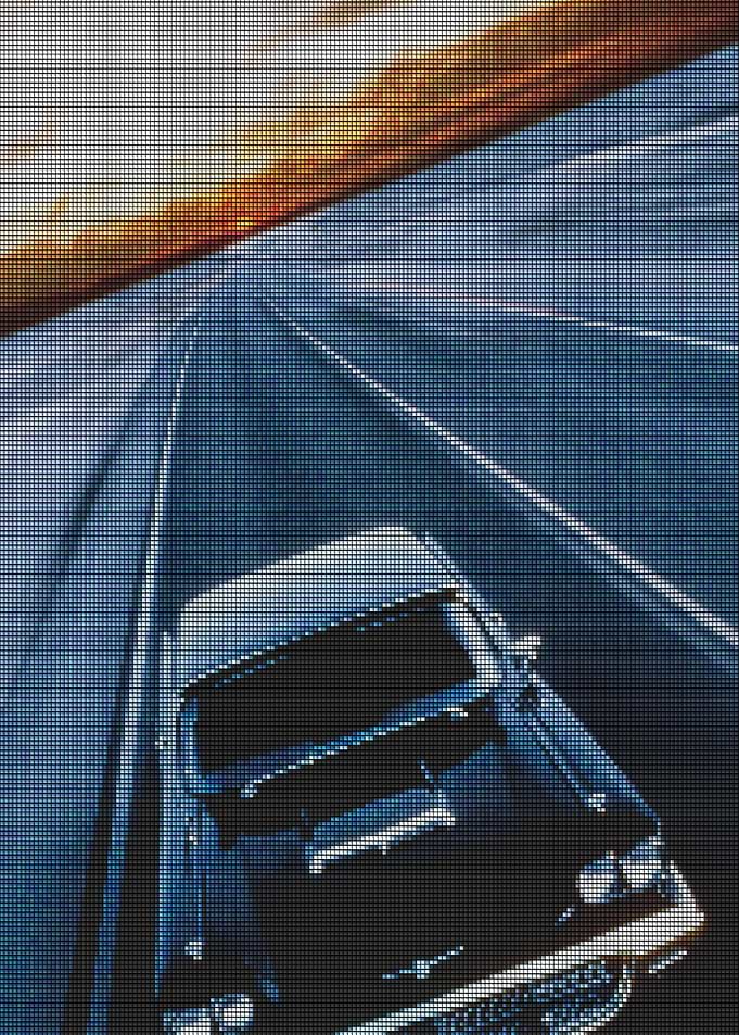 Classic Car on a Highway at Sunset