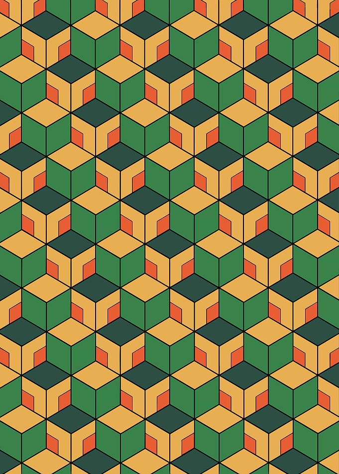 Geometric Cube Pattern
