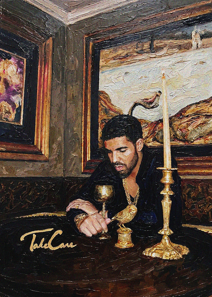 Drake's Take Care Album Cover Painting