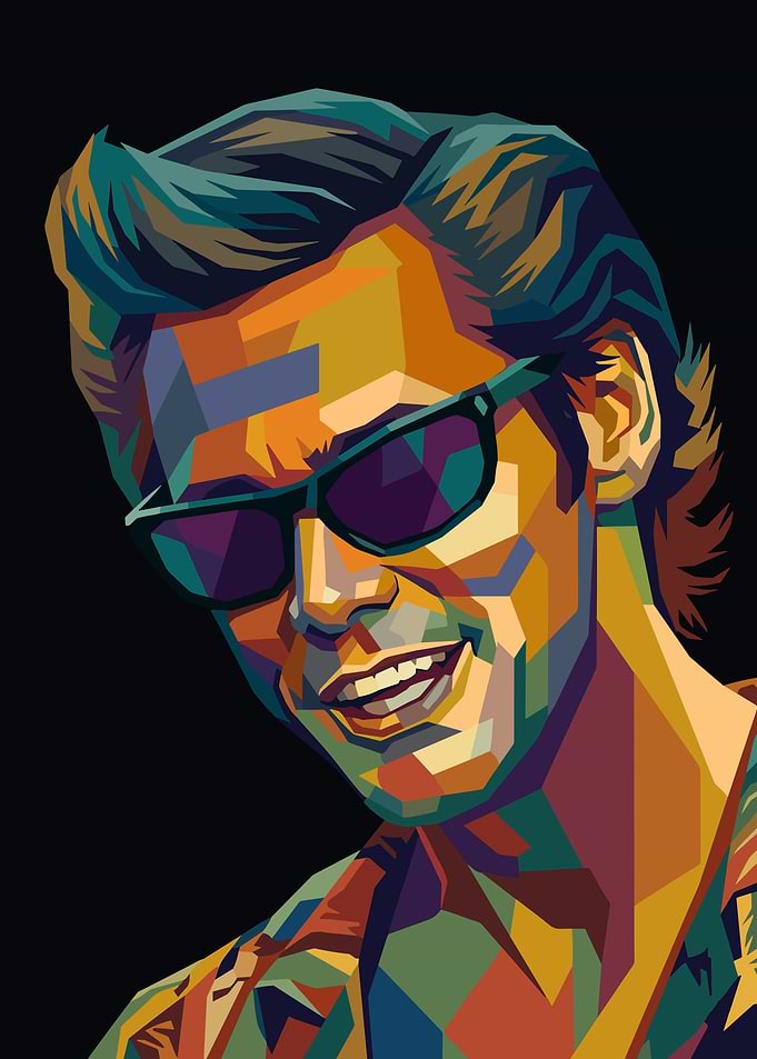 Colorful Pop Art Portrait of a Jim Carrey