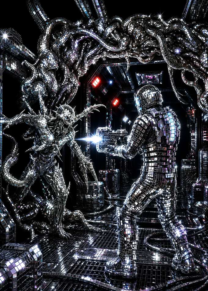 Disco Suit Soldier Fights Alien