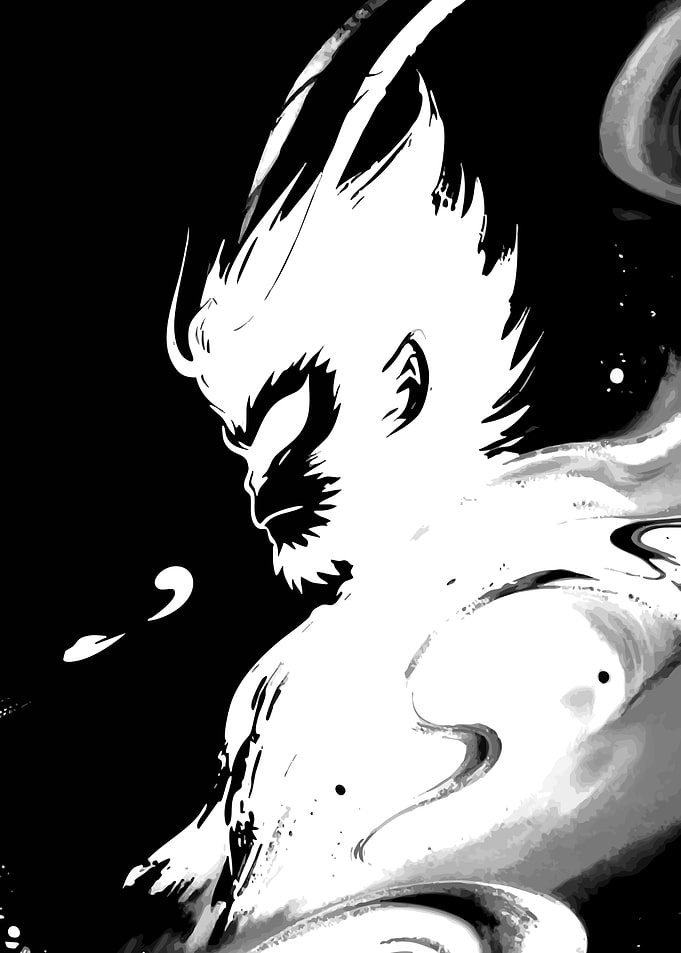 Monkey King in Black and White