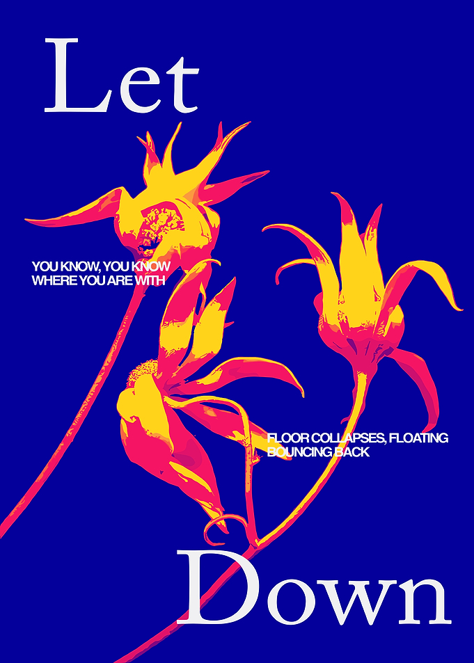 Let Down Floral Text Art