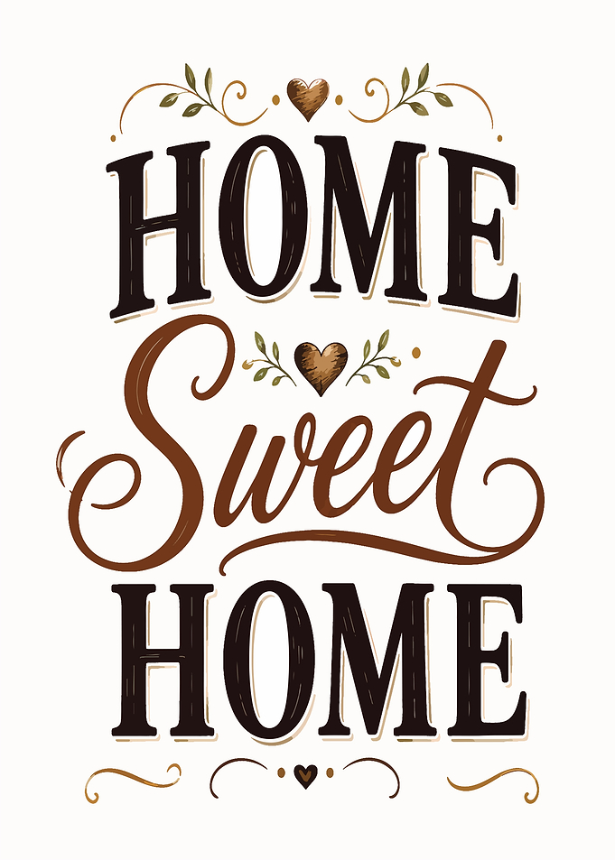 Home Sweet Home Text Art
