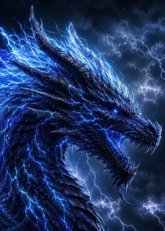 Electric Blue Dragon