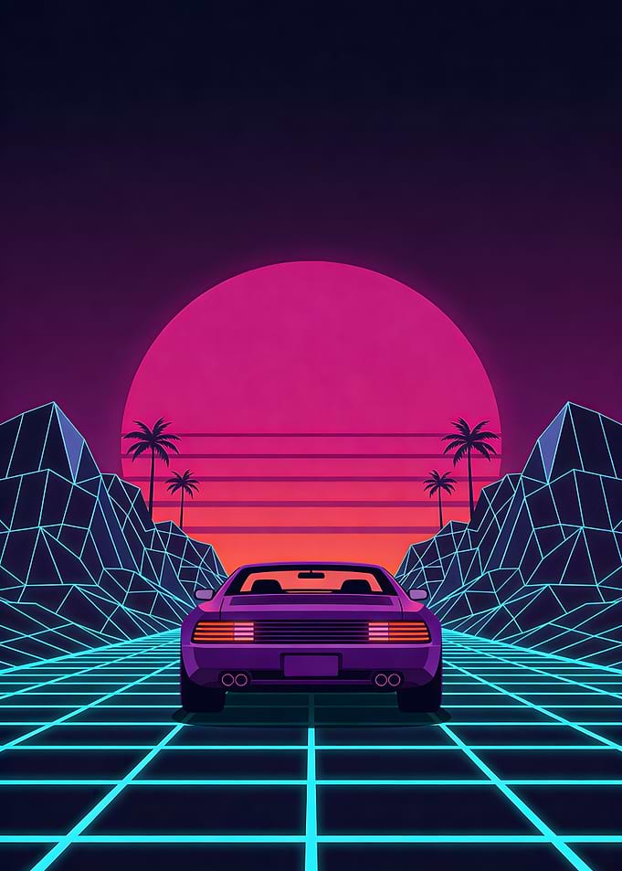 Midnight Drive to the Synthwave Horizon