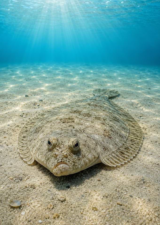 Flounder on Sandy Seabed