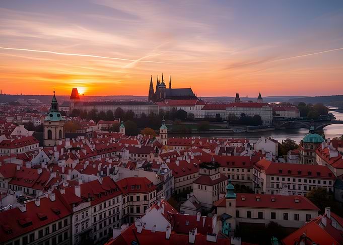Prague Castle at Sunrise