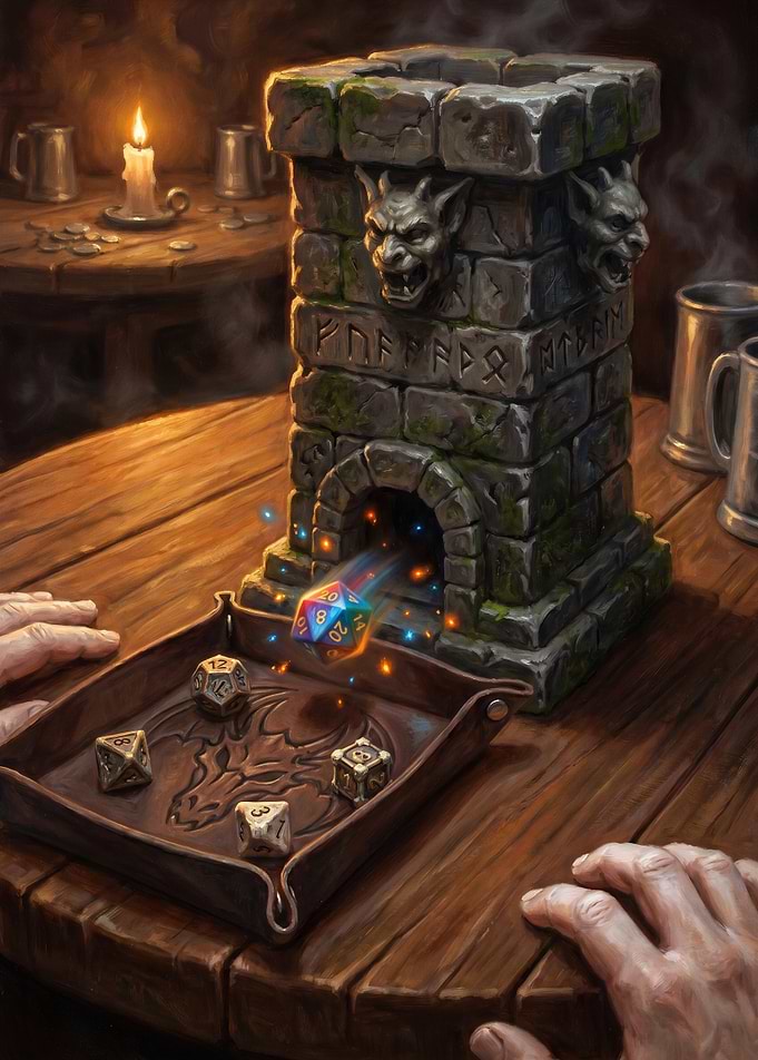 Fantasy Dice Tower and Dice Tray