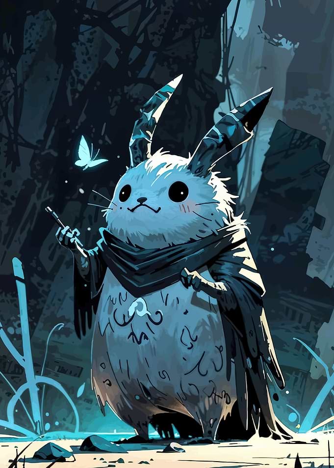 Cute Creature with Butterfly
