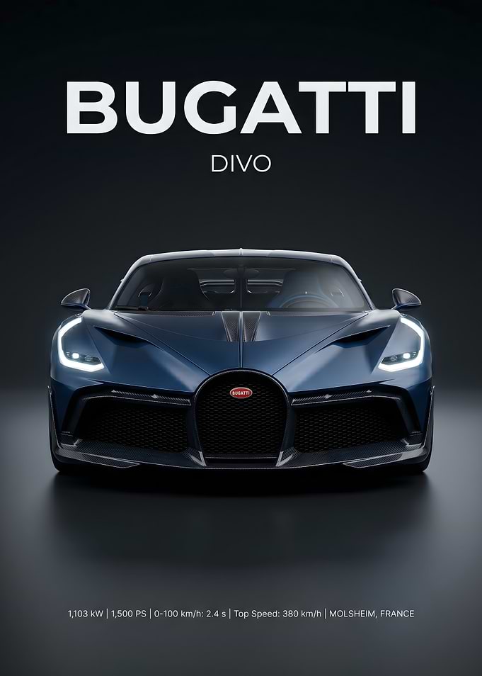 Bugatti Divo Car Advertisement