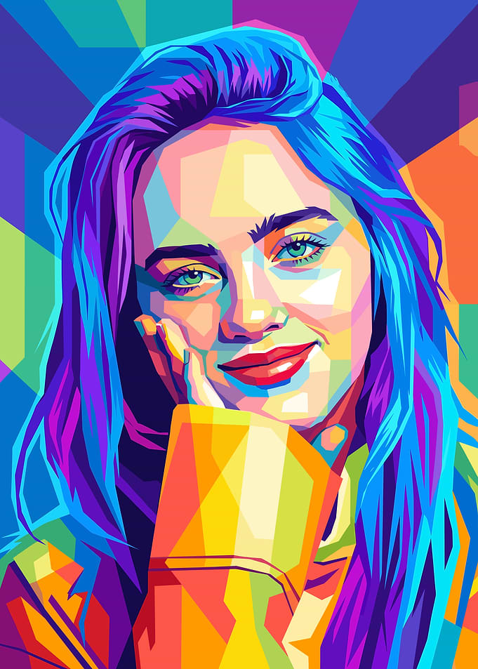 Billie Eilish Pop Art Portrait