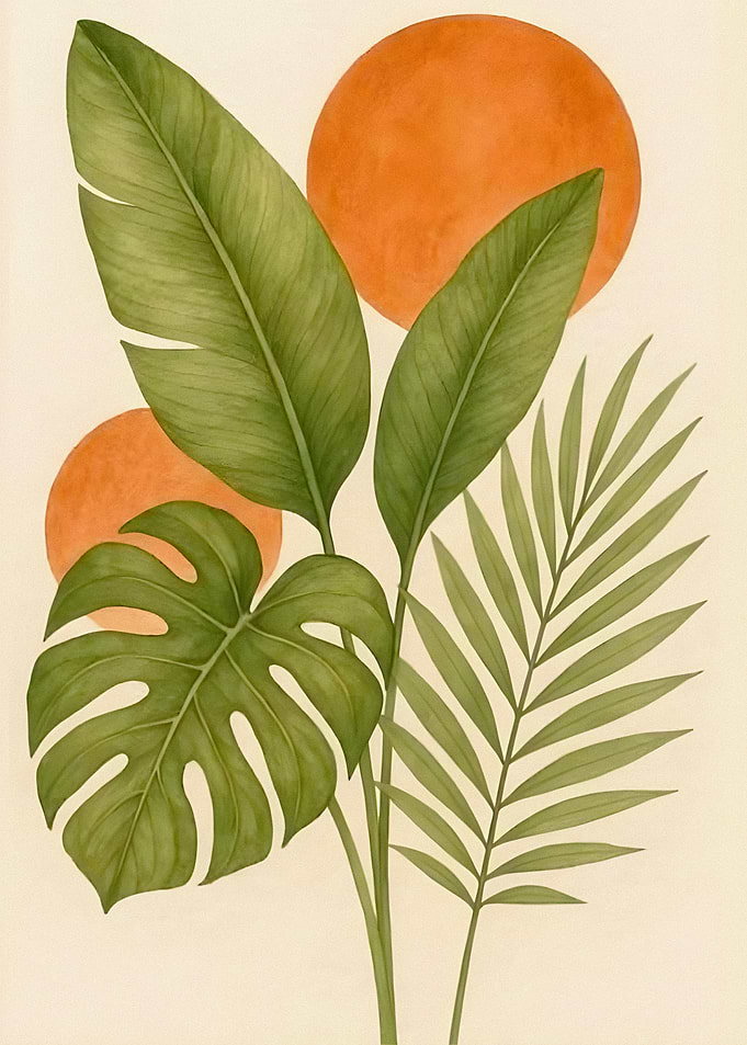 Tropical Leaves and Sun