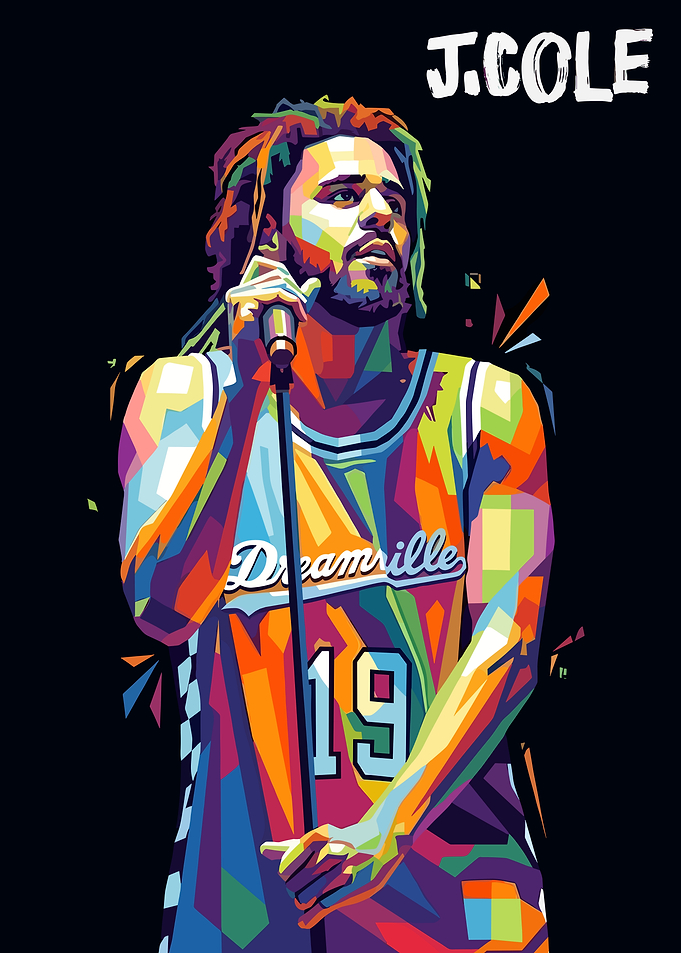 J. Cole Pop Art Portrait
