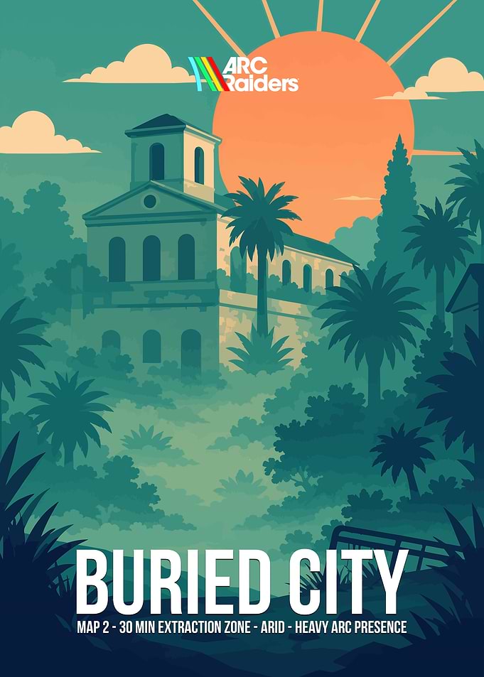 Arc Raiders Buried City Map Art
