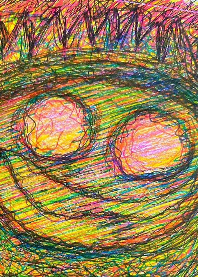 Abstract Scribble Face